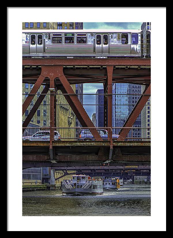 Architecture Framed Print featuring the photograph Getting Around Chicago by Don Hoekwater Photography