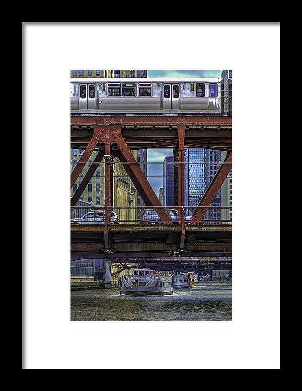 Architecture Framed Print featuring the photograph Getting Around Chicago by Don Hoekwater Photography
