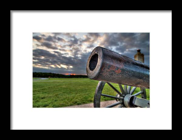 Abraham Framed Print featuring the photograph Gettysburg Canon Closeup by Andres Leon