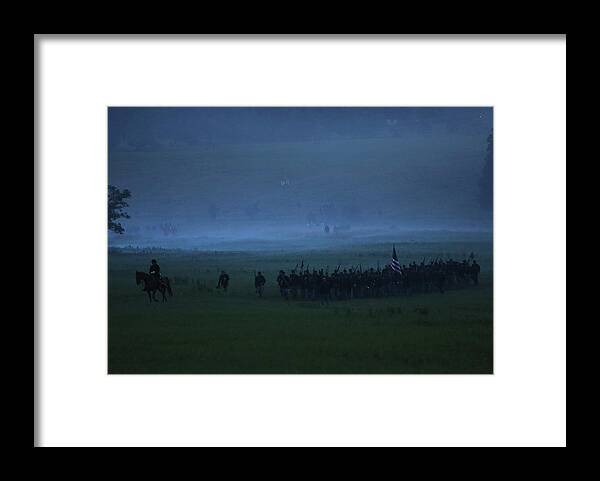 Reenactment Framed Print featuring the photograph Gettysburg Marks 150th Anniversary Of by John Moore