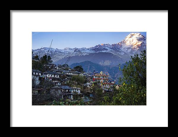 Scenics Framed Print featuring the photograph Ghandruk village by Chunumunu