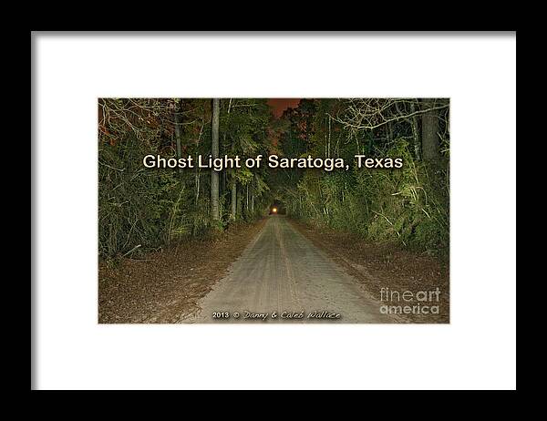 Saratoga Lights Framed Print featuring the photograph Ghost Lights of Saratoga Texas by D Wallace