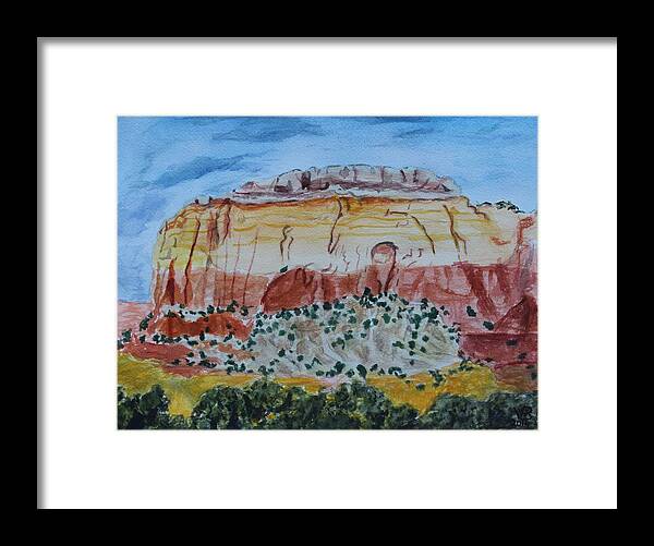 Ghost Ranch Framed Print featuring the painting Ghost Ranch by Vera Smith