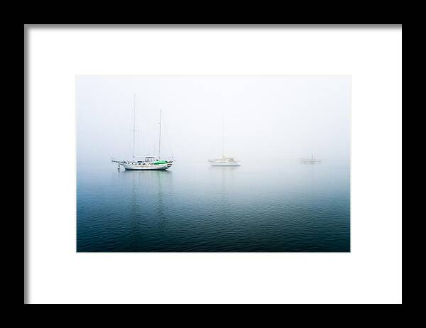 Morro Bay Framed Print featuring the photograph Ghost Boats in Morro Bay by Priya Ghose