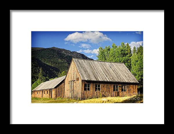 Ghost Town Framed Print featuring the photograph Ghost Town Barn and Stable by Lincoln Rogers