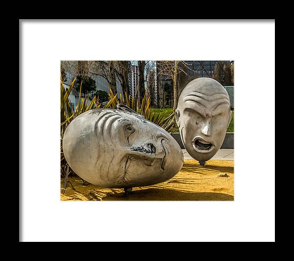 Art Framed Print featuring the photograph Giant Heads by Ron Pate
