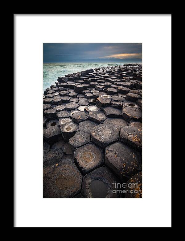 Europe Framed Print featuring the photograph Giant's Causeway Pillars by Inge Johnsson