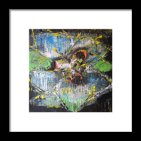 Abstract Framed Print featuring the painting Gimme Moore by Lucy Matta