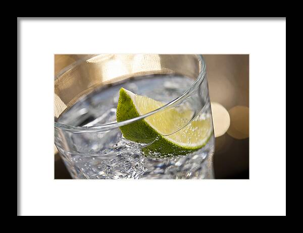 Alcohol Framed Print featuring the photograph Gin Tonic Cocktail by U Schade