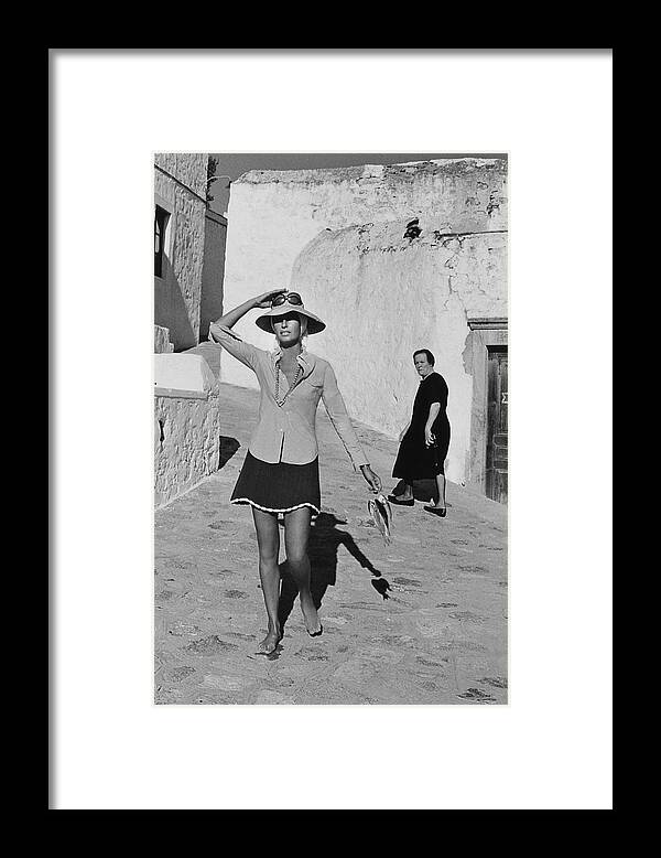 Accessories Framed Print featuring the photograph Ginette Camo In Patmos by Henry Clarke