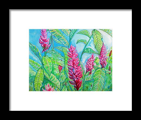 Ginger Framed Print featuring the painting Ginger Jungle by Kelly Smith