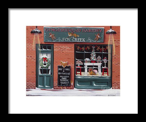 Art Framed Print featuring the painting Gingerbread Bakery at Fox Creek by Catherine Holman