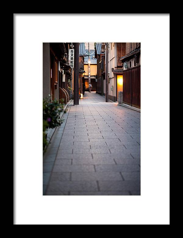 Gion Framed Print featuring the photograph Gion Alley by Brad Brizek