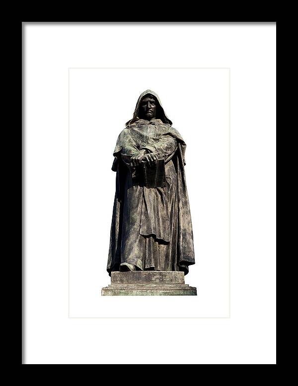 Rome Framed Print featuring the photograph Giordano Bruno by Fabrizio Troiani