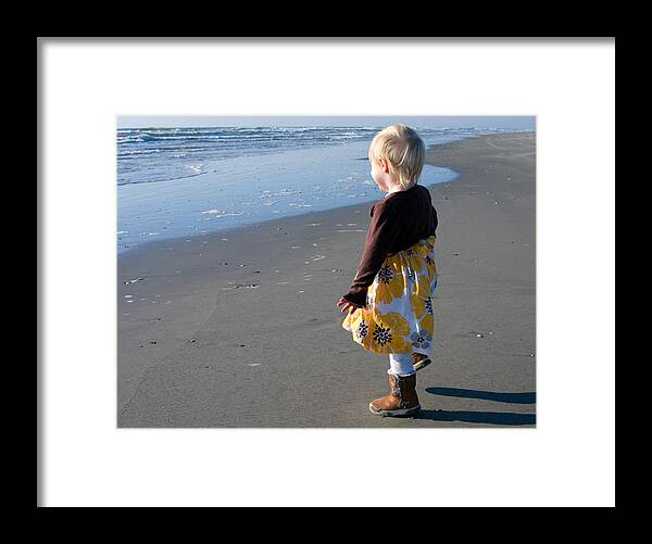 Beach Framed Print featuring the photograph Girl on Beach by Greg Graham