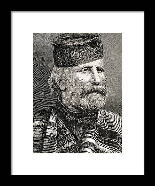 19th Century Framed Print featuring the photograph Giuseppe Garibaldi by Bridgeman Images