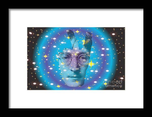 John Lennon Framed Print featuring the digital art Give Peace a Chance by Kim Prowse