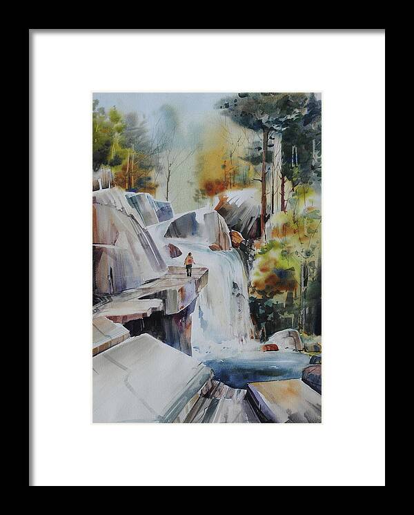 Quarries Framed Print featuring the painting Glacial Quarries by P Anthony Visco