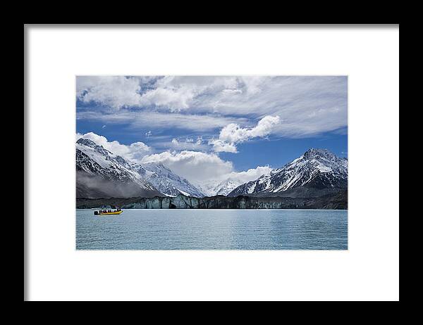 Tasman Framed Print featuring the photograph Glacier Explorers by Ng Hock How