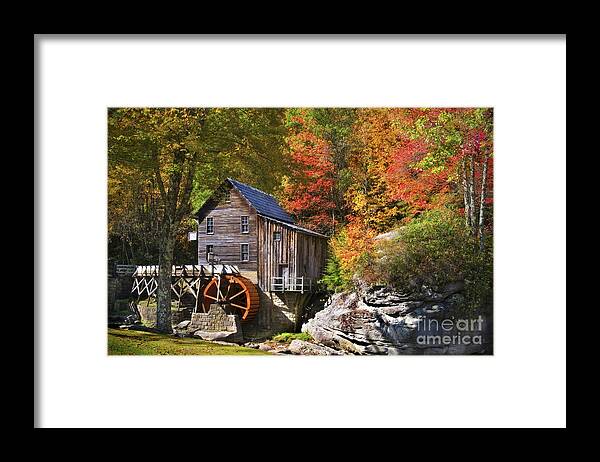 Mill Framed Print featuring the photograph Glade Creek Mill by T Lowry Wilson