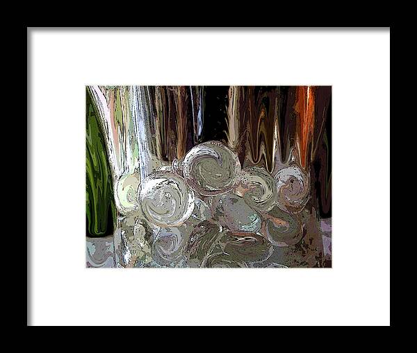Glass Framed Print featuring the digital art Glass in glass by Mary Bedy