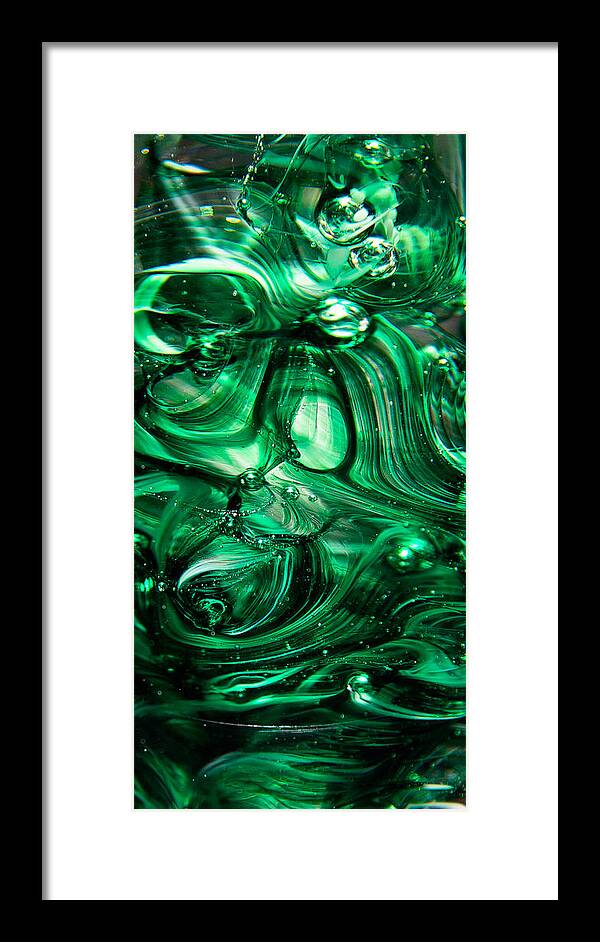 Glass Framed Print featuring the photograph Glass Macro Abstract EGW by David Patterson