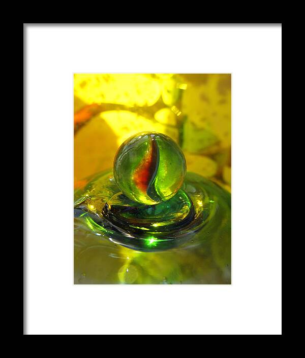 Glass Marble Framed Print featuring the photograph Glass Marble Still Life by Alfred Ng