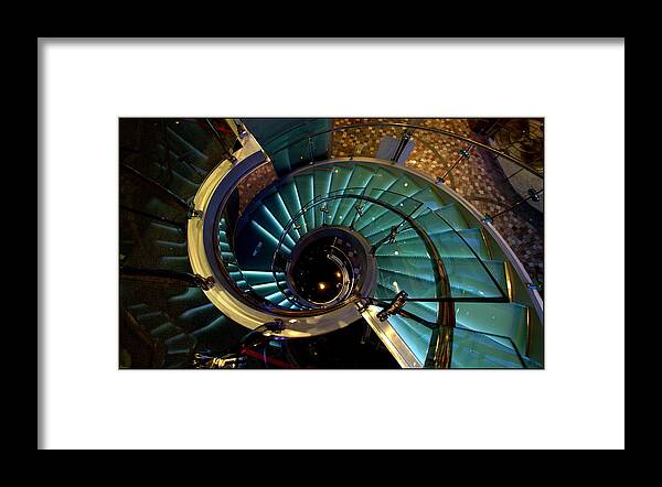 Glass Framed Print featuring the photograph Glass Stairwell by Farol Tomson