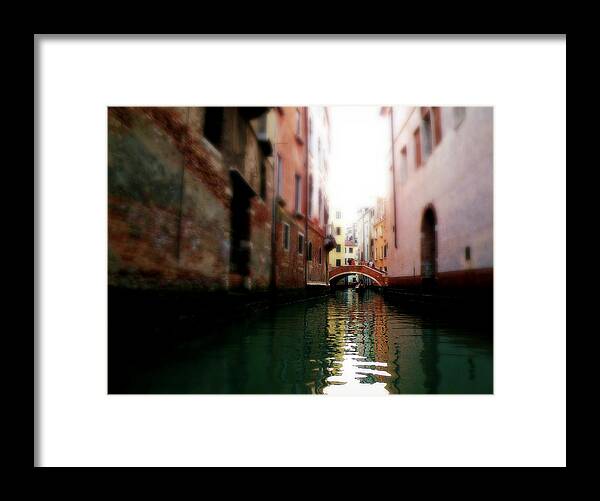 Gliding Along The Canal Framed Print featuring the photograph Gliding Along the Canal by Micki Findlay