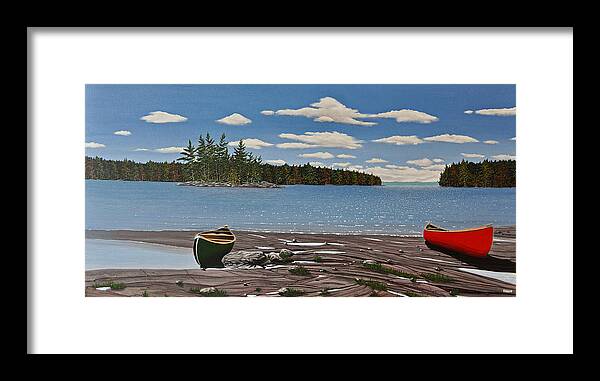 Landscapes Framed Print featuring the painting Glorious Day by Kenneth M Kirsch