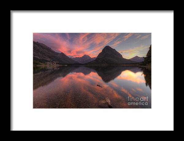 Sunset Framed Print featuring the photograph Glorious Swiftcurrent by Mark Kiver