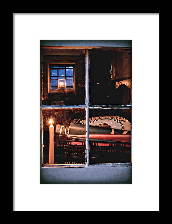 Gloucester Framed Print featuring the photograph Gloucester by Candlelight by T Cairns