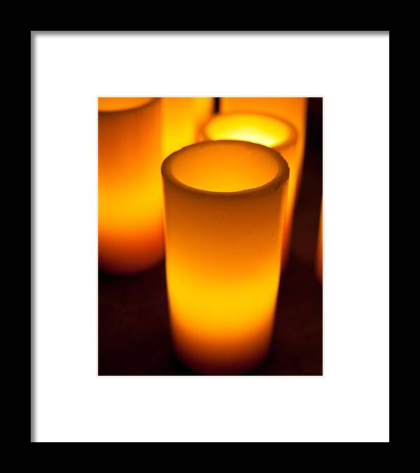 Candle Framed Print featuring the photograph Glow by Brad Brizek