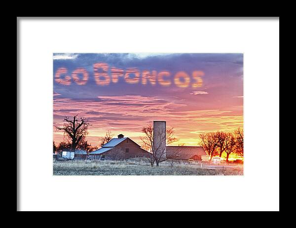 Broncos Framed Print featuring the photograph Go Broncos Colorado Country by James BO Insogna