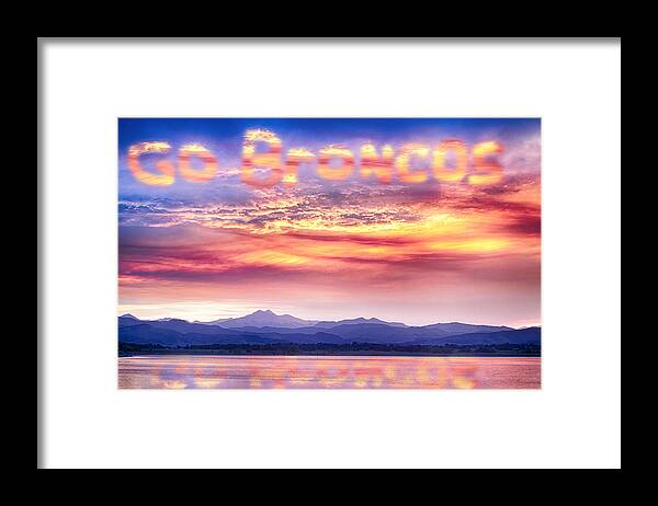 Broncos Framed Print featuring the photograph Go Broncos Colorful Colorado by James BO Insogna