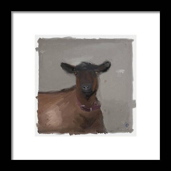 Pennington Framed Print featuring the digital art Goat by George Pennington