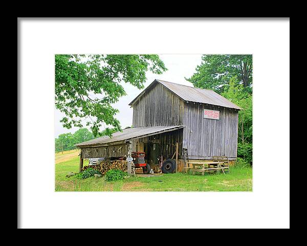 Barn Framed Print featuring the photograph Goats For Sale by Bill TALICH