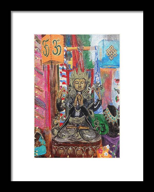 Goddess Framed Print featuring the painting Buddha Goddess by Chrissey Dittus