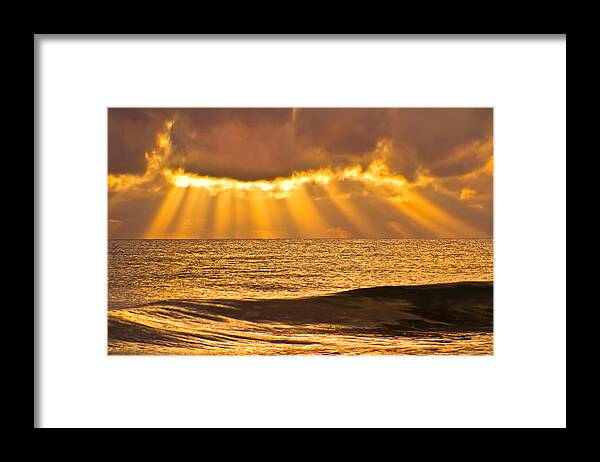 Clouds Framed Print featuring the photograph God's Eyelashes by Debra and Dave Vanderlaan
