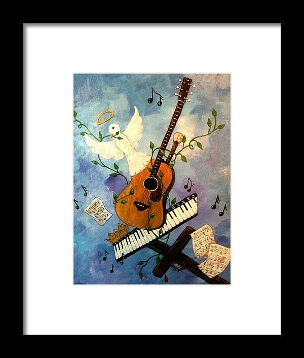 Acrylic Framed Print featuring the painting God's Music by Suzanne Brabham