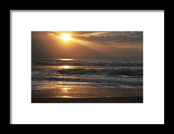 Sunset Framed Print featuring the photograph God's Rays by Lynn Bauer