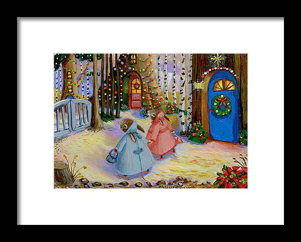 Bunny Framed Print featuring the painting Going Christmas Shopping by Jacquelin L Westerman
