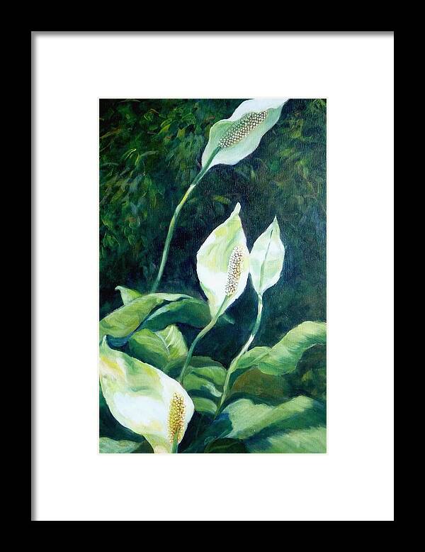 Green Framed Print featuring the painting Going Green by Betty M M Wong