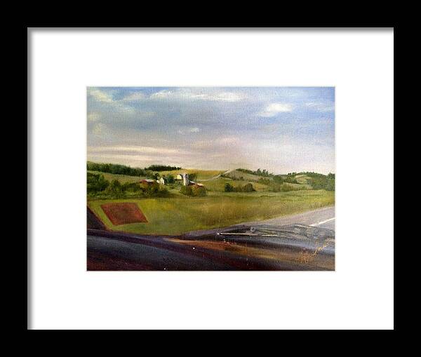 Car Framed Print featuring the painting Going Home by Sheila Mashaw