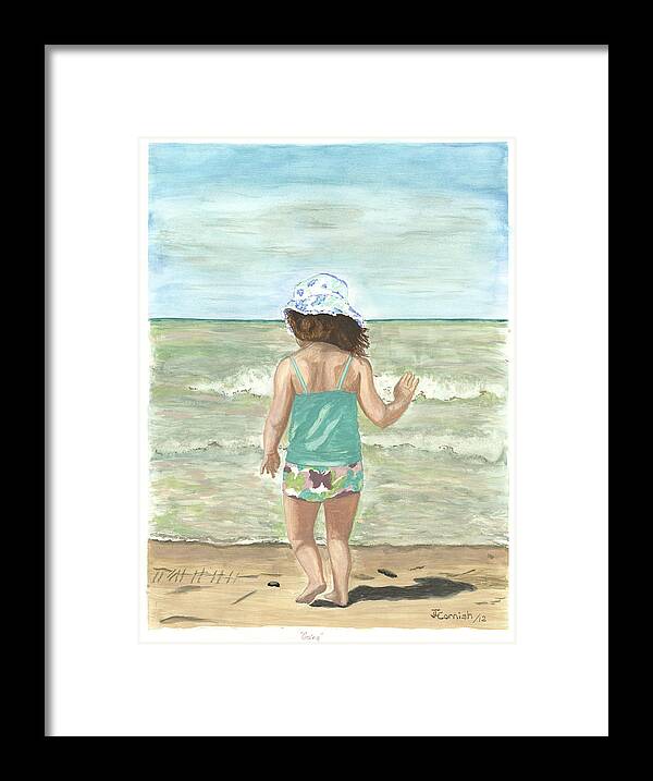 Beach Framed Print featuring the painting Going by Janis Cornish