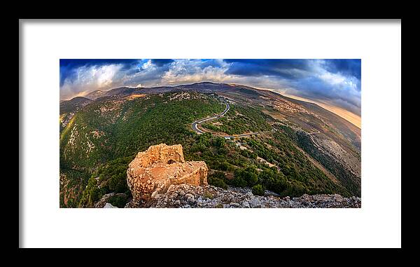 Castle Framed Print featuring the photograph Golan Heights by Alexey Stiop