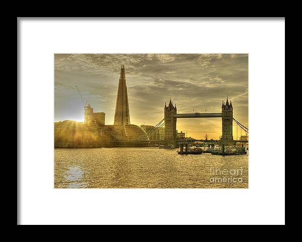Shard Framed Print featuring the photograph Golden City by David Birchall