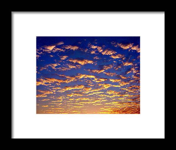 Clouds Framed Print featuring the photograph Golden Clouds by Chris Montcalmo