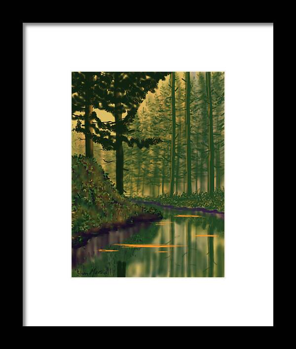 Glenn Marshall Framed Print featuring the painting Golden Forest by Glenn Marshall