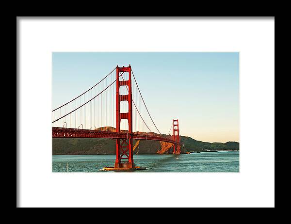 Golden Gate Bridge Framed Print featuring the photograph Golden Gate Bridge at Sunset by Todd Aaron